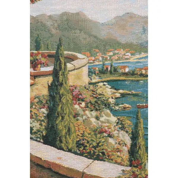Capri Belgian Tapestry Wall Hanging - 46 in. x 34 in. Cotton/Viscose/Polyester by Robert Pejman | Close Up 1