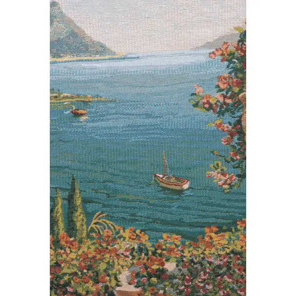 Capri Belgian Tapestry Wall Hanging - 46 in. x 34 in. Cotton/Viscose/Polyester by Robert Pejman | Close Up 2