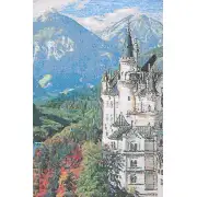 Neuschwanstein Castle Bright Belgian Tapestry Wall Hanging - 37 in. x 30 in. Cotton/Viscose/Polyester by Charlotte Home Furnishings | Close Up 2