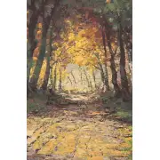 Automne Belgian Tapestry Wall Hanging - 99 in. x 60 in. Cotton/Viscose/Polyester by V. Houben | Close Up 1