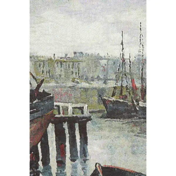 North Sea Harbour Belgian Tapestry Wall Hanging | Close Up 2