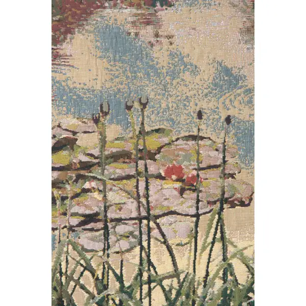 Monet Vertical Belgian Tapestry Wall Hanging - 68 in. x 80 in. Cotton/Viscose/Polyester by Claude Monet | Close Up 1