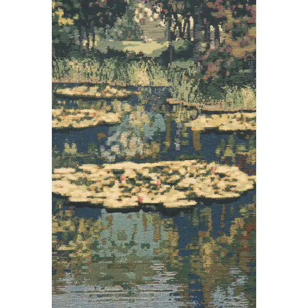 Lake Giverny Without Border Belgian Tapestry Wall Hanging - 39 in. x 30 in. Cotton/Viscose/Polyester by Claude Monet | Close Up 2