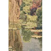 Lake Giverny With Border Belgian Tapestry Wall Hanging - 43 in. x 33 in. Cotton/Viscose/Polyester by Claude Monet | Close Up 1