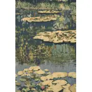Lake Giverny With Border Belgian Tapestry Wall Hanging - 43 in. x 33 in. Cotton/Viscose/Polyester by Claude Monet | Close Up 2