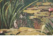 Monet's Garden 3 Large With Border Belgian Tapestry Wall Hanging - 89 in. x 81 in. Cotton/Viscose/Polyester by Claude Monet | Close Up 1