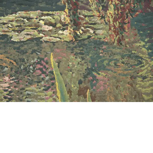 Monet's Garden 3 Large with Border Belgian Tapestry Wall Hanging | Close Up 2