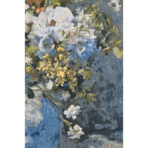 Spring Bouquet By Renoir Belgian Tapestry Wall Hanging - 28 in. x 36 in. Cotton/Viscose/Polyester by Pierre- Auguste Renoir | Close Up 2