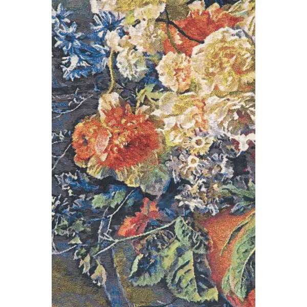 Bouquet Dore Belgian Tapestry Wall Hanging - 36 in. x 46 in. Cotton/Treveria/Wool by Jan Van Huysum | Close Up 1