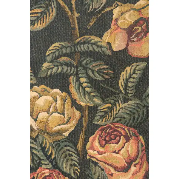 Roses Belgian Tapestry Wall Hanging - 21 in. x 43 in. Cotton/Viscose/Polyester by Charlotte Home Furnishings | Close Up 2