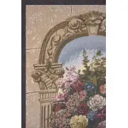 Floral Arch Belgian Tapestry Wall Hanging - 33 in. x 65 in. Cotton/Viscose/Polyester by Charlotte Home Furnishings | Close Up 1