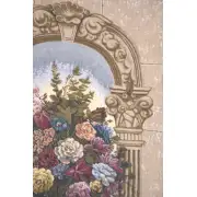 Floral Arch Belgian Tapestry Wall Hanging | Close Up 4