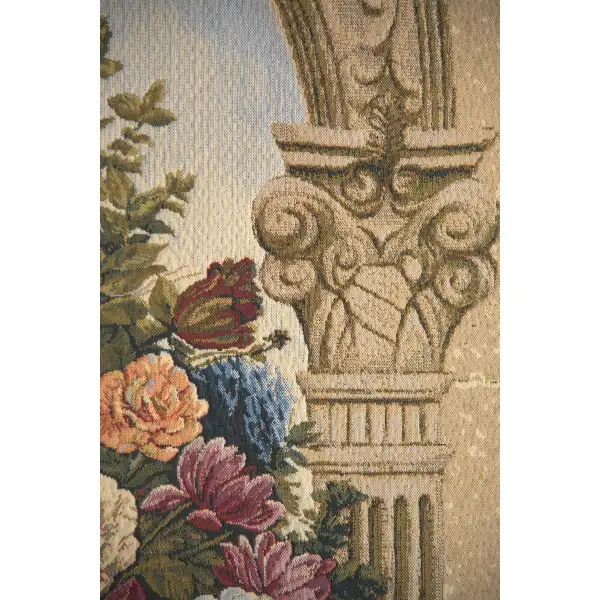 Floral Arch Duo Belgian Tapestry Wall Hanging | Close Up 1