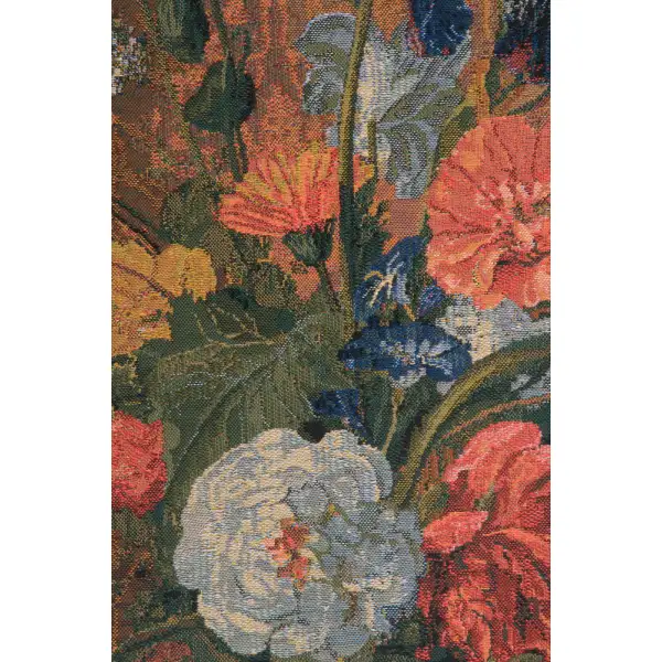 Summer Flowers Belgian Tapestry Wall Hanging - 50 in. x 66 in. Cotton/Viscose/Polyester by Jan Davidsz de Heem | Close Up 1