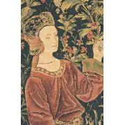 Promenade Left Panel Belgian Tapestry Wall Hanging - 40 in. x 57 in. Cotton/Viscose/Polyester by Pieter van Aeist | Close Up 1