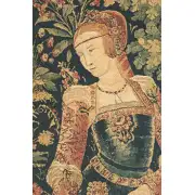 Promenade Left Panel Belgian Tapestry Wall Hanging - 40 in. x 57 in. Cotton/Viscose/Polyester by Pieter van Aeist | Close Up 2