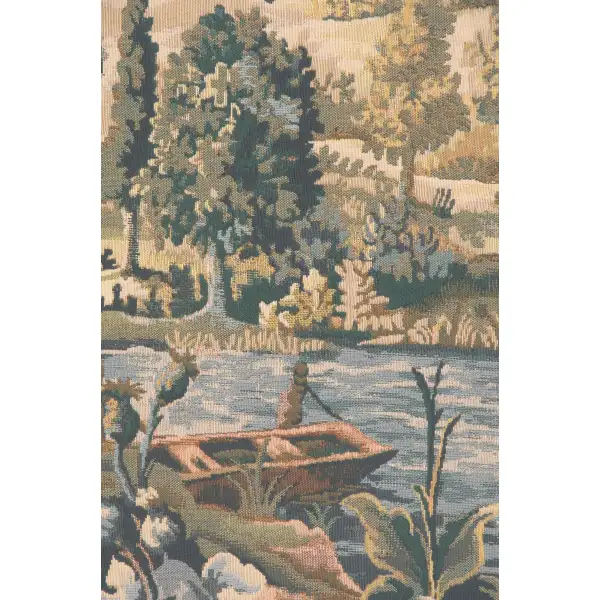 Paysage Flamand Village Belgian Tapestry Wall Hanging - 45 in. x 38 in. Cotton/Viscose/Polyester by Charlotte Home Furnishings | Close Up 1