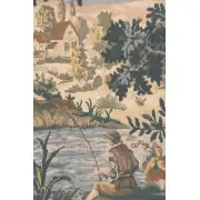 Paysage Flamand Village Belgian Tapestry Wall Hanging - 45 in. x 38 in. Cotton/Viscose/Polyester by Charlotte Home Furnishings | Close Up 2