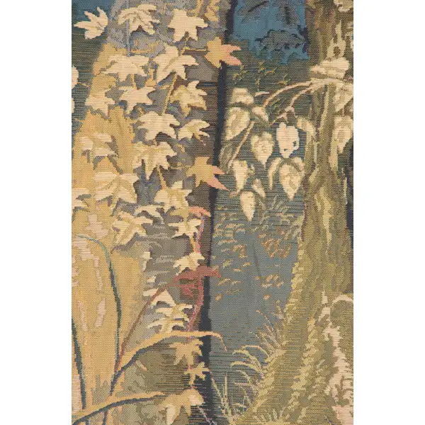 Woodland Belgian Tapestry Wall Hanging - 26 in. x 84 in. Cotton/Viscose/Polyester by Michiel Coxcie | Close Up 1