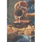 Servant Girl Belgian Tapestry Wall Hanging - 21 in. x 25 in. Cotton/Viscose/Polyester by Johannes Vermeer | Close Up 1