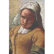 Servant Girl Belgian Tapestry Wall Hanging - 21 in. x 25 in. Cotton/Viscose/Polyester by Johannes Vermeer | Close Up 2
