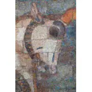 Winged Bull Belgian Tapestry Wall Hanging - 47 in. x 35 in. Cotton/Wool/Polyester by Charlotte Home Furnishings | Close Up 1