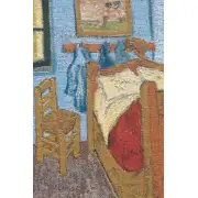 Van Gogh The Bedroom Belgian Tapestry Wall Hanging | Close Up 2