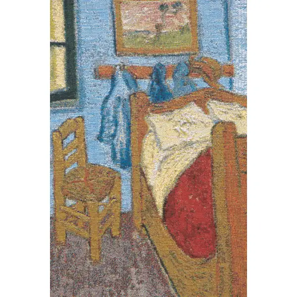 Van Gogh The Bedroom Belgian Tapestry Wall Hanging | Close Up 2