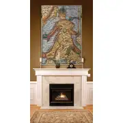 Ptolemaeus Map Belgian Tapestry Wall Hanging - 38 in. x 56 in. CottonWool by Charlotte Home Furnishings | Life Style 1