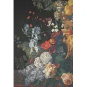 Bouquet on a Column Belgian Tapestry Wall Hanging | Close Up 1