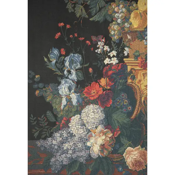 Bouquet on a Column Belgian Tapestry Wall Hanging | Close Up 1