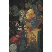 Bouquet on a Column Belgian Tapestry Wall Hanging | Close Up 2