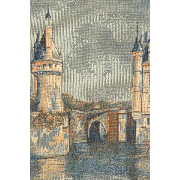 Chenonceau Castle Belgian Tapestry Wall Hanging - 44 in. x 37 in. Cotton/Viscose/Polyester by Charlotte Home Furnishings | Close Up 1