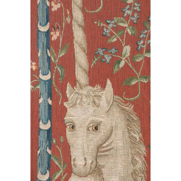 Portiere Licorne French Wall Tapestry - 29 in. x 75 in. Cotton/Viscose/Polyester by Charlotte Home Furnishings | Close Up 1