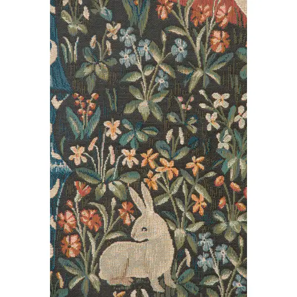 Portiere Licorne French Wall Tapestry - 29 in. x 75 in. Cotton/Viscose/Polyester by Charlotte Home Furnishings | Close Up 2