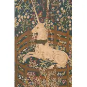 Licorne Captive French Wall Tapestry - 25 in. x 32 in. Cotton/Viscose/Polyester by Charlotte Home Furnishings | Close Up 1