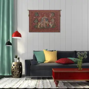 A Mon Seul Desir I French Wall Tapestry - 44 in. x 34 in. CottonWool by Charlotte Home Furnishings Inc