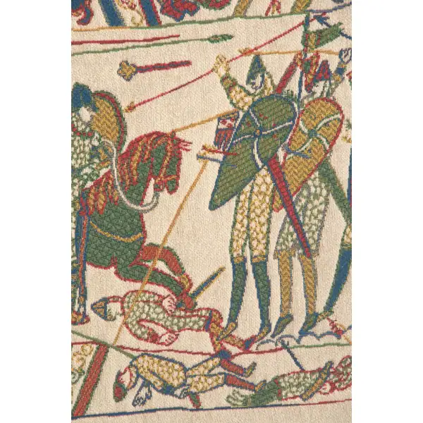 Bayeux The Battle Belgian Tapestry Wall Hanging - 57 in. x 27 in. Cotton/Viscose/Polyester by Charlotte Home Furnishings | Close Up 2