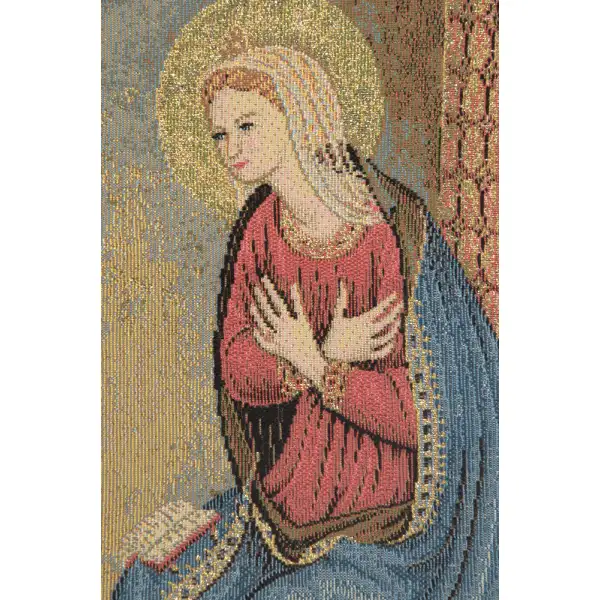 Annuniciation Italian Tapestry - 53 in. x 40 in. Cotton/Viscose/Polyester by Beato Angelico | Close Up 2