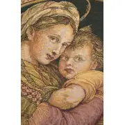 Madonna Della Seggiola Italian Tapestry - 26 in. x 24 in. Cotton/Viscose/Polyester by Raphael | Close Up 1