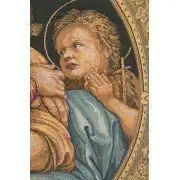 Madonna Della Seggiola Italian Tapestry - 26 in. x 24 in. Cotton/Viscose/Polyester by Raphael | Close Up 2