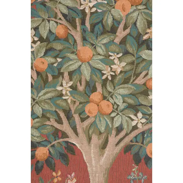 Oranger Medieval Tree French Wall Tapestry | Close Up 1