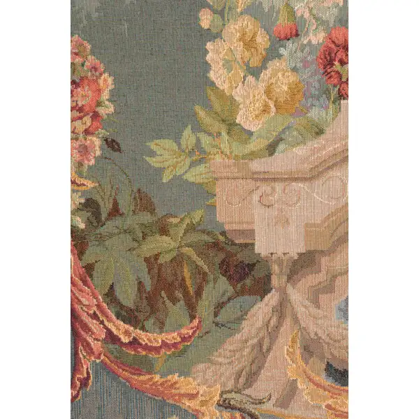 Drape Fleuri French Wall Tapestry - 43 in. x 58 in. Wool/Cotton by Charlotte Home Furnishings | Close Up 2