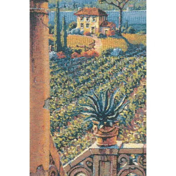 Lakeside Vineyard Belgian Tapestry Wall Hanging | Close Up 1