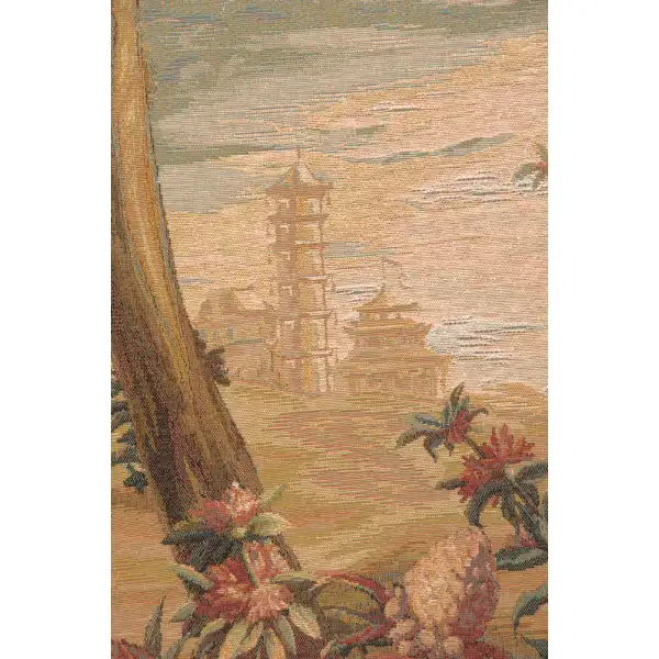 Paysage Exotique Landscape French Wall Tapestry - 58 in. x 58 in. Wool/cotton/others by Charlotte Home Furnishings | Close Up 2