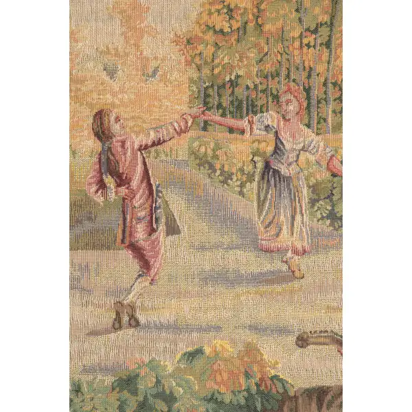 Danse Au Jardin Garden Dance French Wall Tapestry - 44 in. x 58 in. CottonWool by Jean-Baptiste Huet | Close Up 1