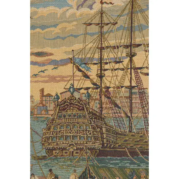 The Galleon Guardi Italian Tapestry | Close Up 1