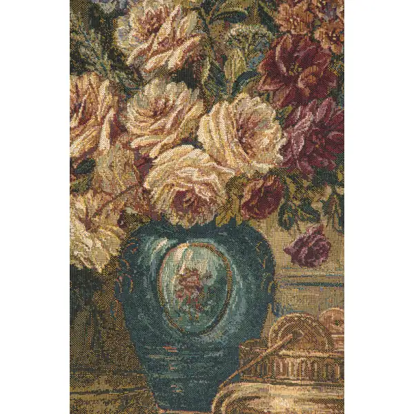 Floral Setting Italian Tapestry | Close Up 1