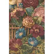 Flower Basket Black II Italian Tapestry - 42 in. x 24 in. Cotton/Viscose/Polyester by Charlotte Home Furnishings | Close Up 1