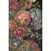 Flower Basket with Black Chenille Background Italian Tapestry Wall Hanging | Close Up 2